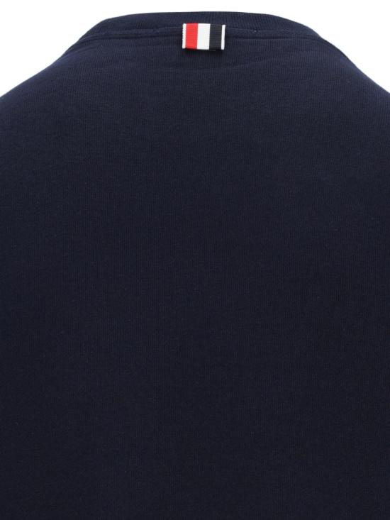26SS 톰브라운 로고 패치 엔지니어드 4바 스웨트셔츠 MJT021H 00535461 Blue - THOM BROWNE