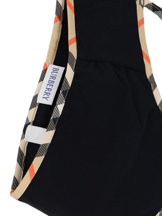 26SS 버버리 체크 트림 비키니 탑 8118813A1189 Black - BURBERRY