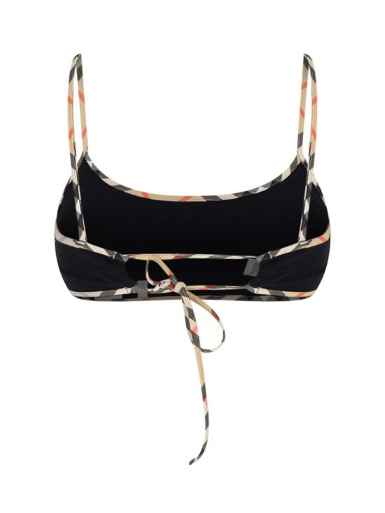 26SS 버버리 체크 트림 비키니 탑 8118813A1189 Black - BURBERRY