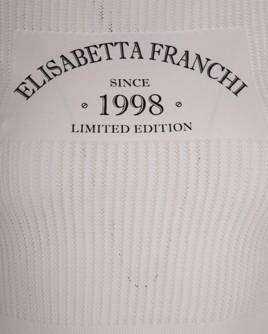 26SS 엘리자베타프랜치 스웨터 4772480 White - ELISABETTA FRANCHI