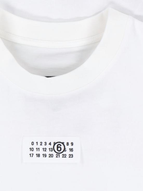 26SS MM6 메종마르지엘라 뉴메릭 코튼 저지 티셔츠 S52GC0327 M20170101 White - MM6 MAISON MARGIELA