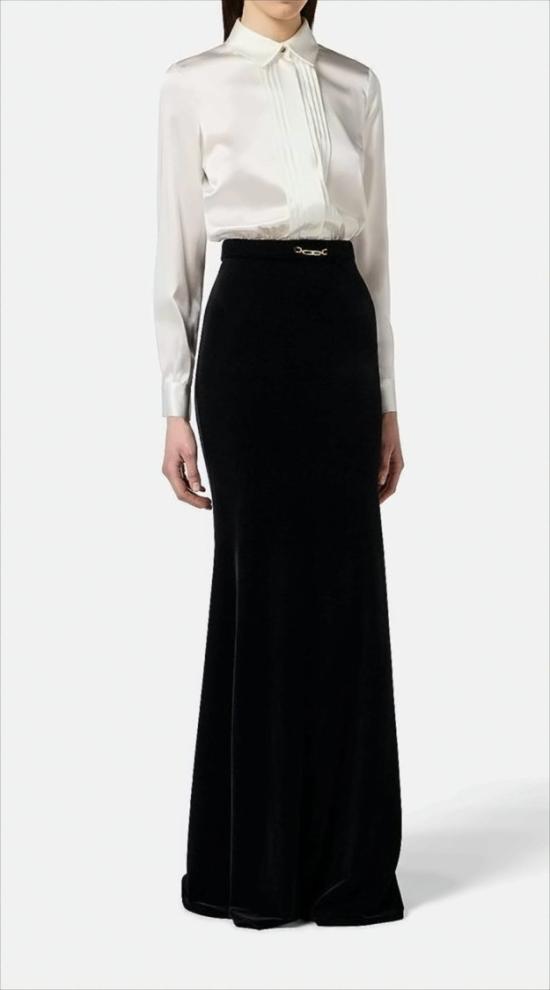 25FW 엘리자베타프랜치 롱 원피스 ABR4657E2 309 White - ELISABETTA FRANCHI