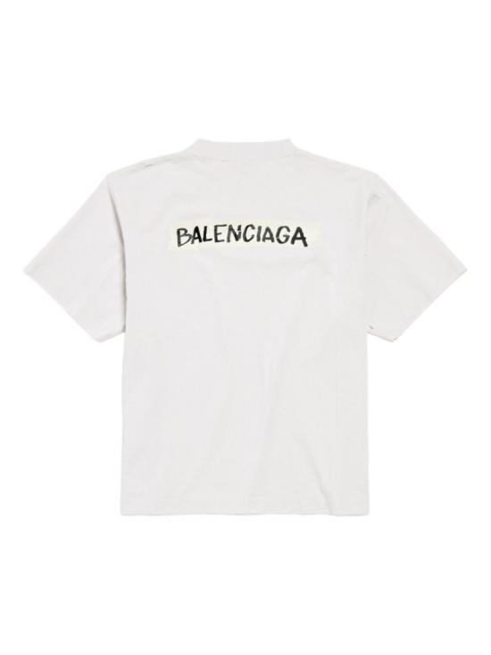 26SS 발렌시아가 마스킹 테이프 티셔츠 850990TTVL69012 White - BALENCIAGA