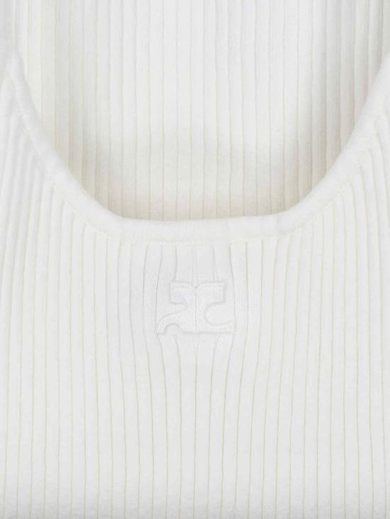 26SS 쿠레쥬 니티드 탱크탑 PERMDE012FI00010001 White - COURREGES