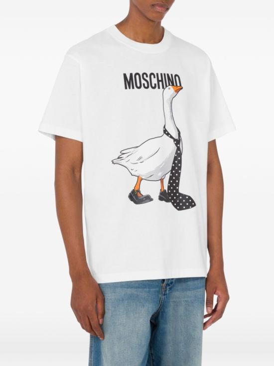 26SS 모스키노 반팔 티셔츠 V0715 0241 1001 White - MOSCHINO