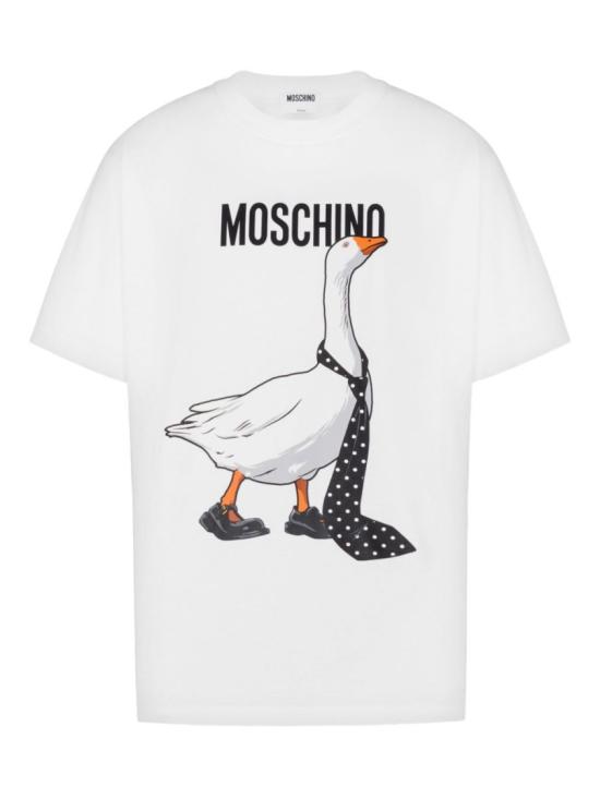 26SS 모스키노 반팔 티셔츠 V0715 0241 1001 White