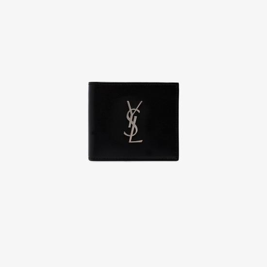  생로랑 모노그램 반지갑 4532760SX0E1000 Black - SAINT LAURENT