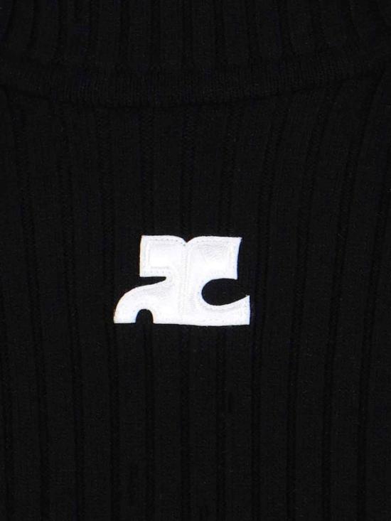 26SS 쿠레쥬 리에디션 니트 탑 숏슬리브 PERMPU026FI00019999 Black - COURREGES