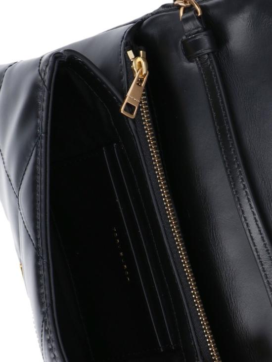 26SS 토리버치 키라 다이아몬드 퀼트 체인 월렛 158624001 Black - TORY BURCH