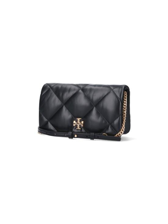 26SS 토리버치 키라 다이아몬드 퀼트 체인 월렛 158624001 Black - TORY BURCH
