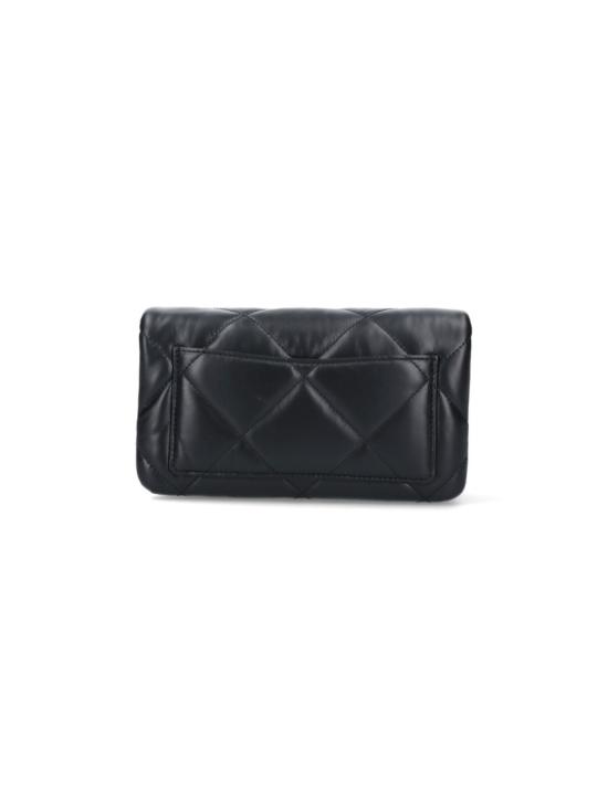 26SS 토리버치 키라 다이아몬드 퀼트 체인 월렛 158624001 Black - TORY BURCH