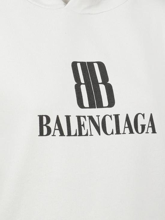  발렌시아가 후드 티셔츠 818433WTSVO39012 White - BALENCIAGA