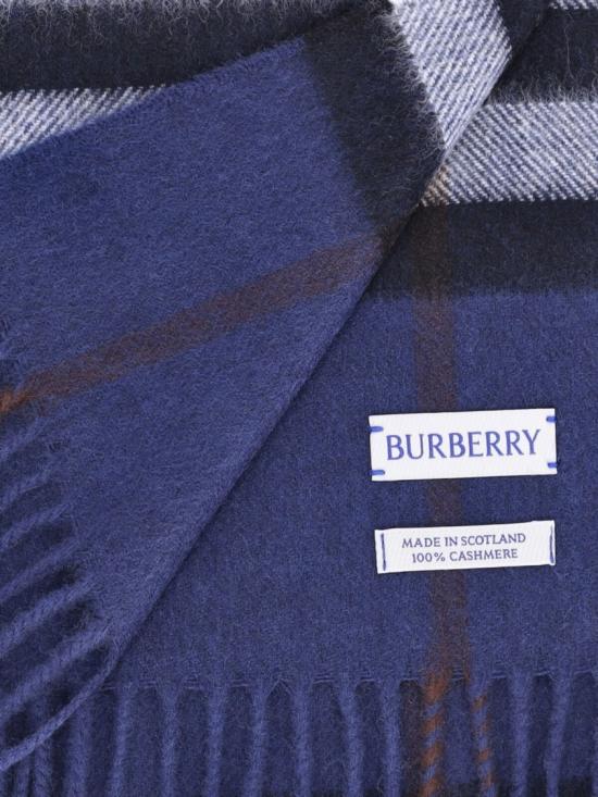 26SS 버버리 체크 캐시미어 스카프 8113948A2993 Blue - BURBERRY