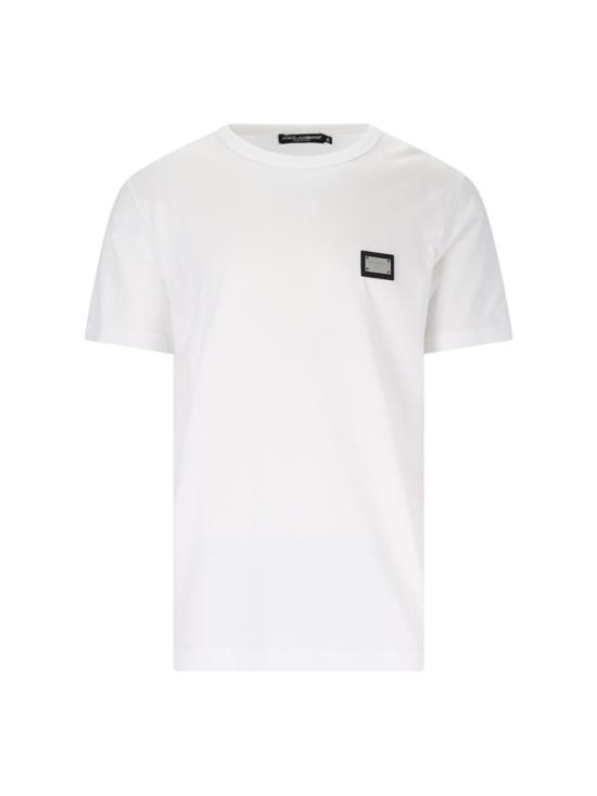 26SS 돌체앤가바나 로고 코튼 티셔츠 G8PT1T G7F2IW0800 White