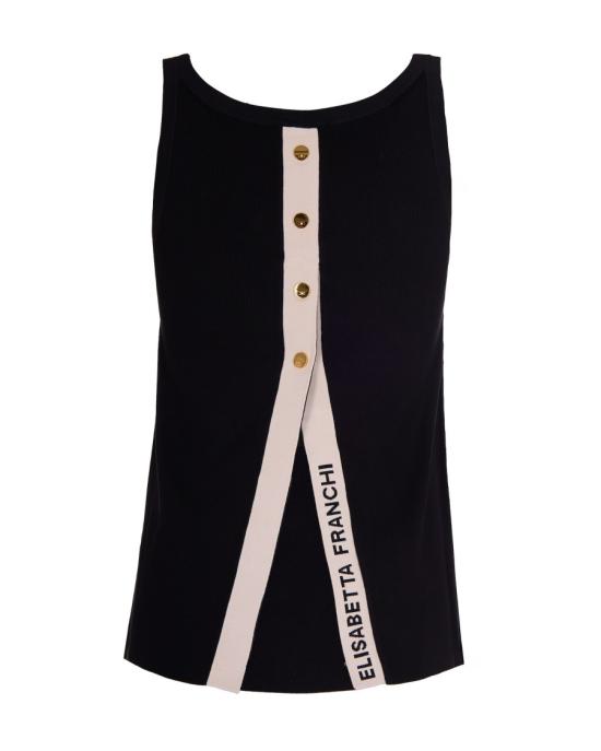 26SS 엘리자베타프랜치 민소매 티셔츠 3877336 Black - ELISABETTA FRANCHI