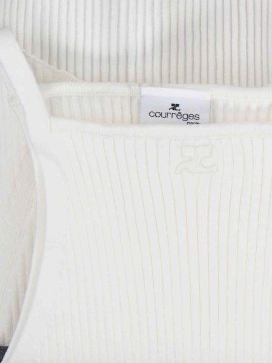 26SS 쿠레쥬 민소매 티셔츠 123MTO042FI00010001 White - COURREGES