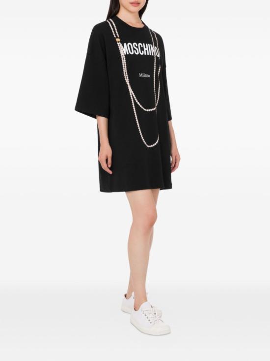 26SS 모스키노 미디 원피스 V0455 0542 1555 Black - MOSCHINO