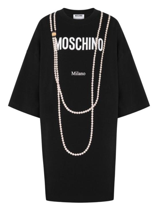 26SS 모스키노 미디 원피스 V0455 0542 1555 Black