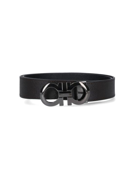 26SS 살바토레 페라가모 가죽 벨트 689112085 Black
