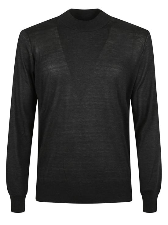  브루넬로 쿠치넬리 크루넥 니트 스웨터 MNB805414 C055 Black