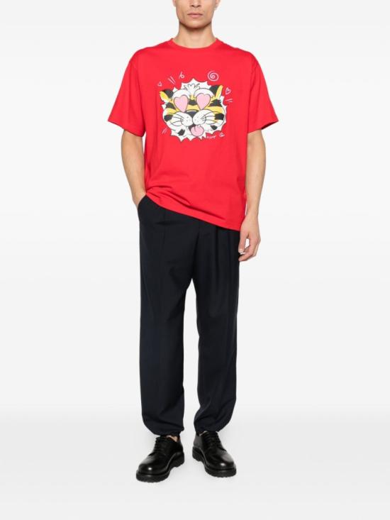 26SS 겐조 Wild Tiger 오버사이즈 티셔츠 FG55TS4034SG 22 Red - KENZO