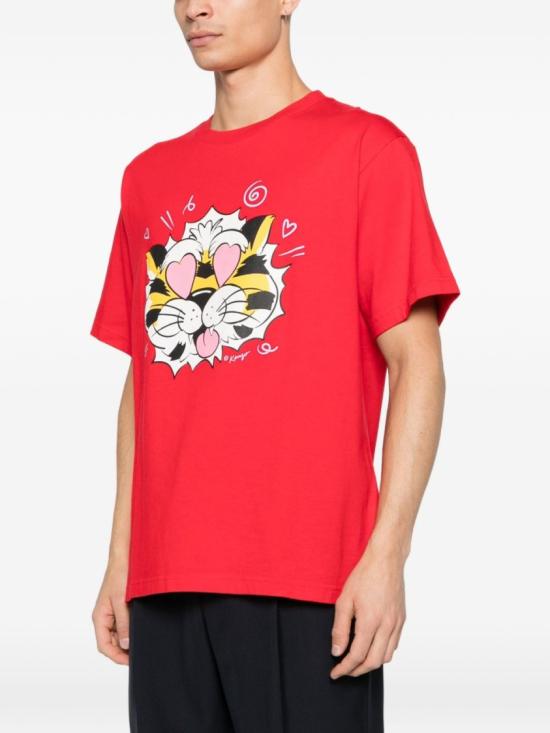 26SS 겐조 Wild Tiger 오버사이즈 티셔츠 FG55TS4034SG 22 Red - KENZO