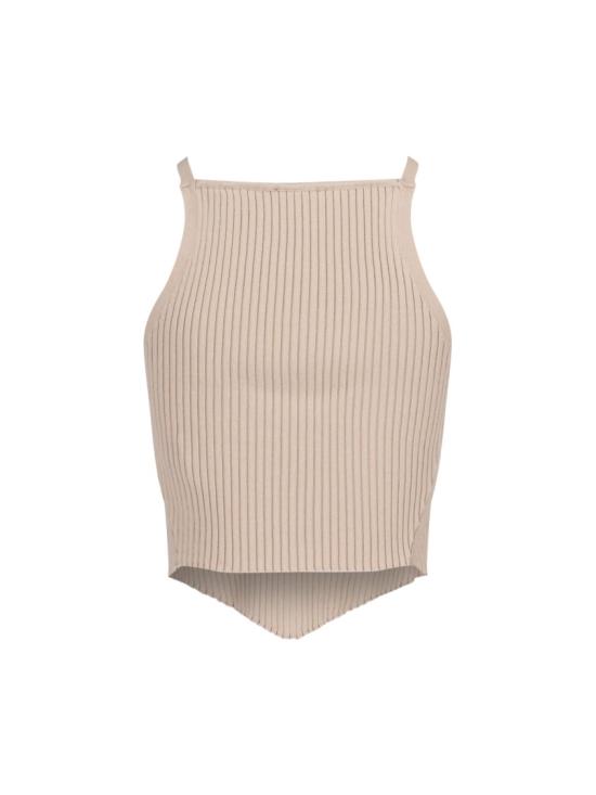 26SS 쿠레쥬 포인티 립 니트 탱크탑 VESMTO042FI00011054 Neutrals - COURREGES