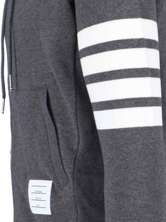 26SS 톰브라운 클래식 루프백 4바 풀 지퍼 후디 MJT022H 00535025 Grey - THOM BROWNE