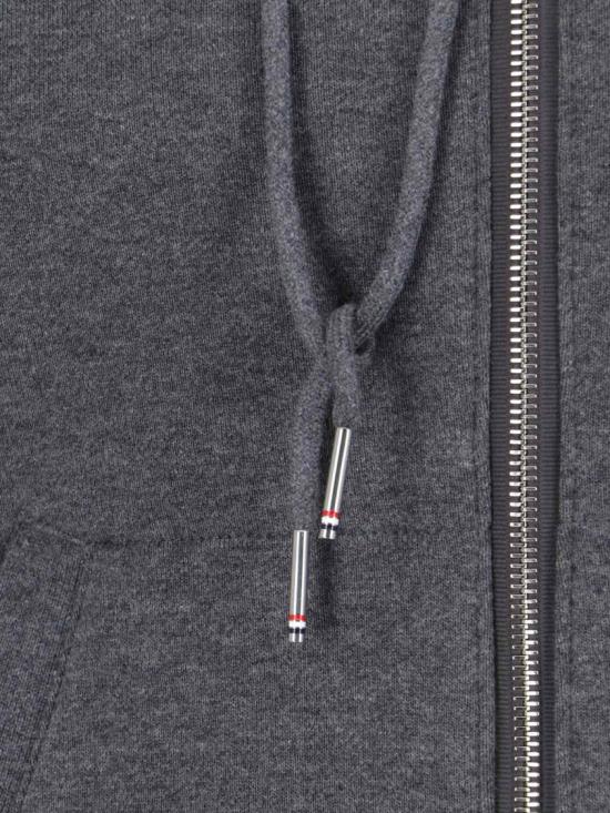 26SS 톰브라운 클래식 루프백 4바 풀 지퍼 후디 MJT022H 00535025 Grey - THOM BROWNE