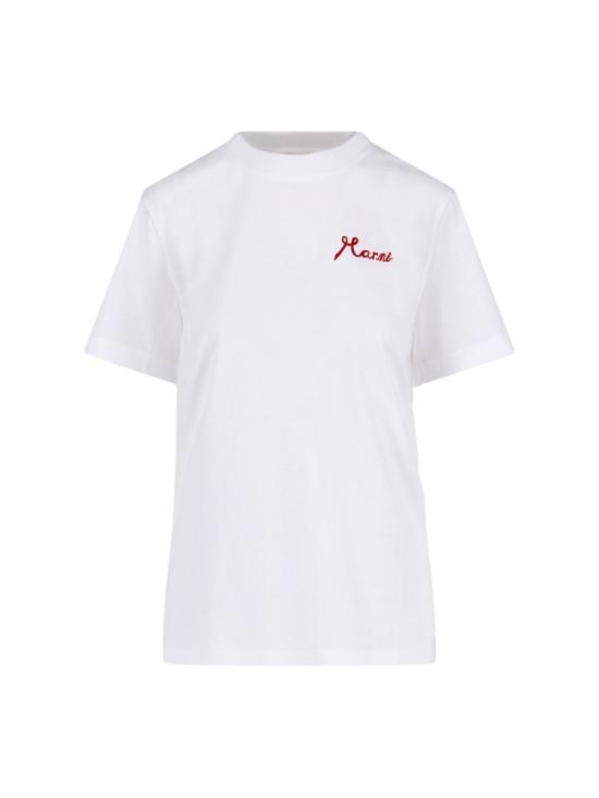 26SS 마르니 반팔 티셔츠 THJE0293PD USCY81LOW01 White