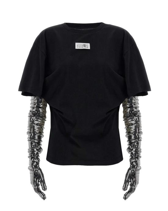 26SS MM6 메종마르지엘라 반팔 티셔츠 1324131 Black - MM6 MAISON MARGIELA