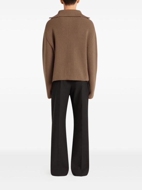 25FW 쿠레쥬 집업 니트 325MPU243FI0036 1098 Brown - COURREGES