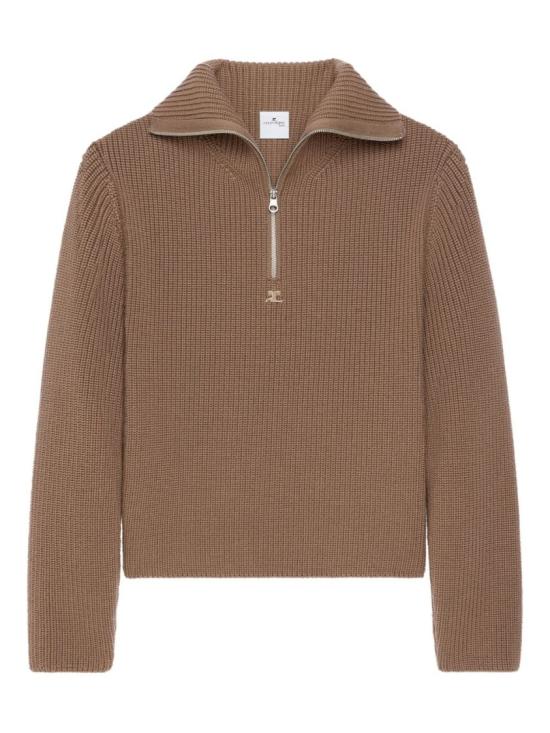 25FW 쿠레쥬 집업 니트 325MPU243FI0036 1098 Brown