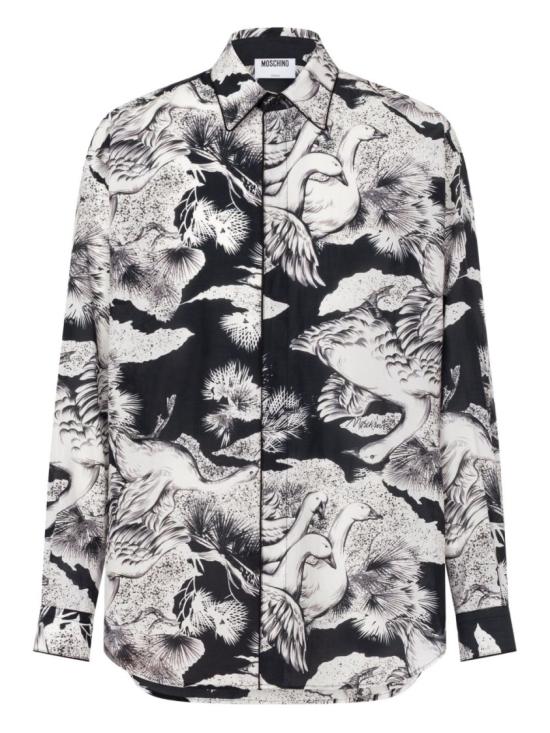 26SS 모스키노 긴팔 셔츠 V0203 0261 1555 White