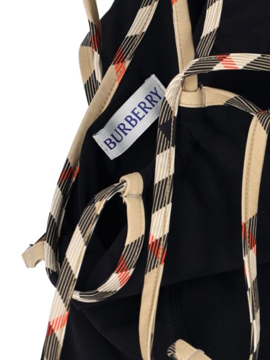 26SS 버버리 체크 트리밍 원피스 수영복 8118807A1189 Black - BURBERRY