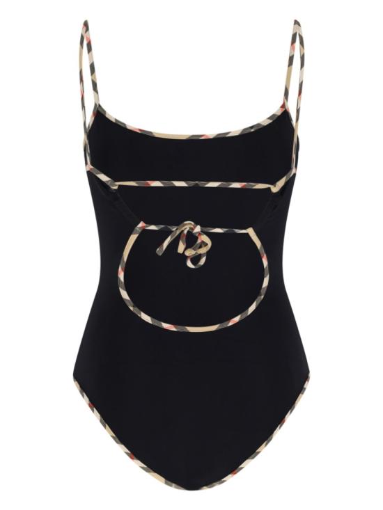 26SS 버버리 체크 트리밍 원피스 수영복 8118807A1189 Black - BURBERRY