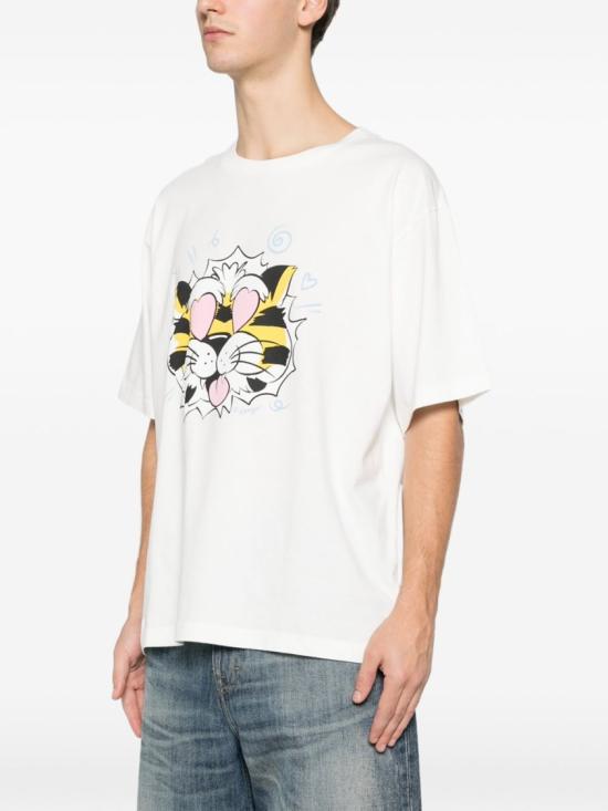 26SS 겐조 Wild Tiger 오버사이즈 티셔츠 FG55TS4034SG 02 White - KENZO