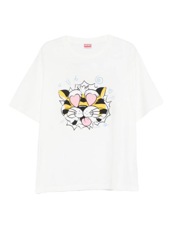 26SS 겐조 Wild Tiger 오버사이즈 티셔츠 FG55TS4034SG 02 White