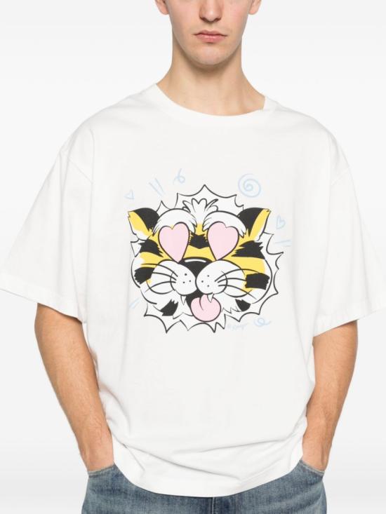 26SS 겐조 Wild Tiger 오버사이즈 티셔츠 FG55TS4034SG 02 White - KENZO
