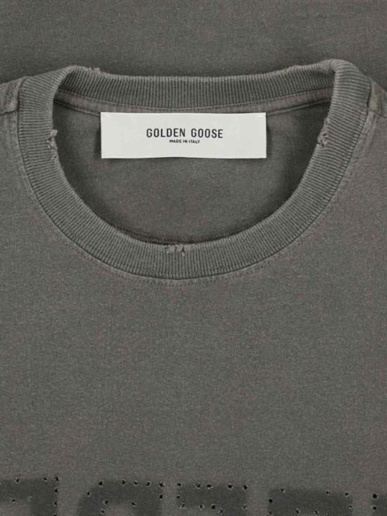 26SS 골든구스 골든 로고 프린트 반팔 티셔츠 GMP01220 P00067135479 Green - GOLDEN GOOSE