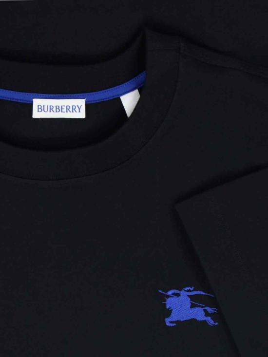 26SS 버버리 EKD 자수 코튼 티셔츠 8121702A1189 Black - BURBERRY