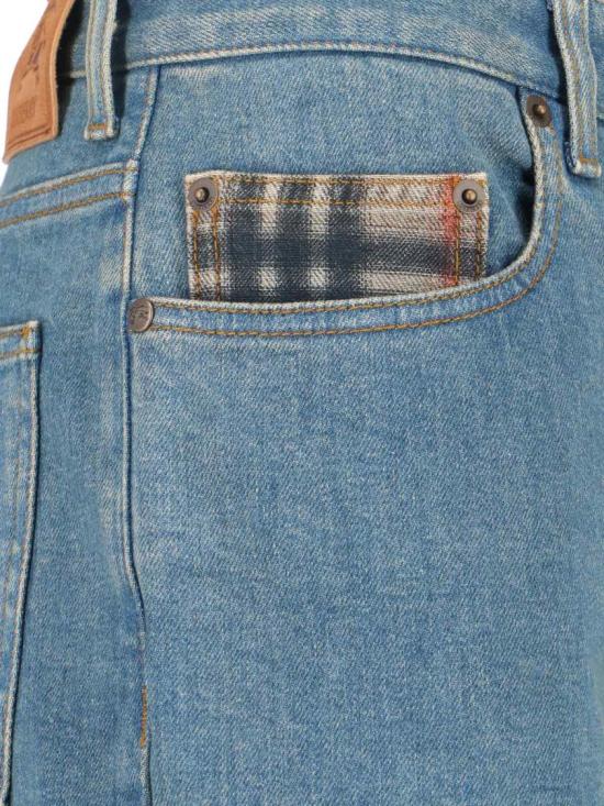 26SS 버버리 미드라이즈 스트레이트 진 8118499A1322 Blue - BURBERRY