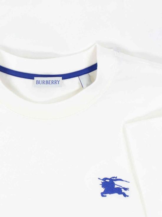 26SS 버버리 EKD 자수 코튼 티셔츠 8121704B7347 White - BURBERRY