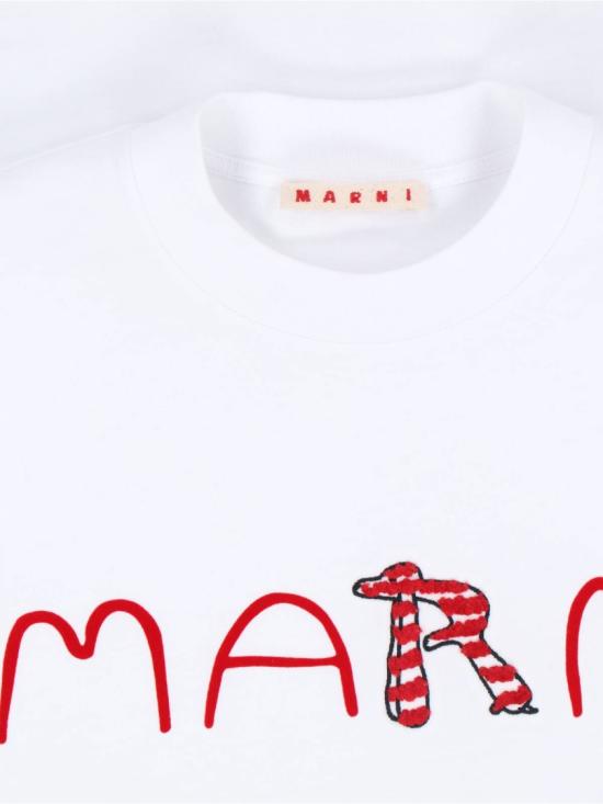 26SS 마르니 반팔 티셔츠 HUMU0223S2 USCY86LOW01 White - MARNI