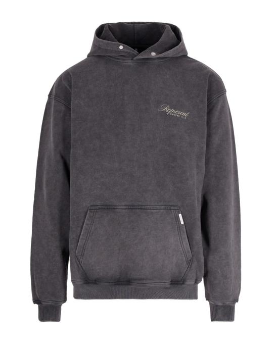 26SS 리프레젠트 후드 티셔츠 8304583 Grey