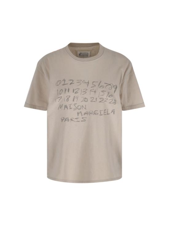 26SS 마르지엘라 뉴메리컬 코튼 티셔츠 S51GC0544 S24575119 Neutrals