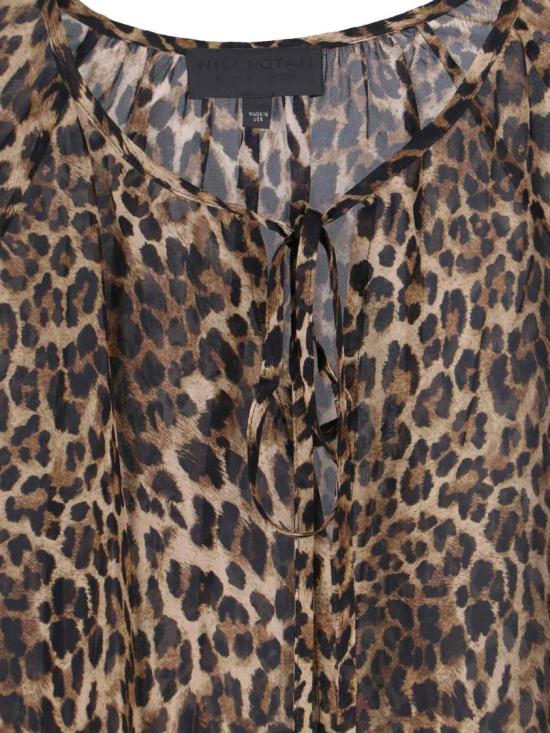 26SS 닐리로탄 블라우스 561 W1722VINTAGE LEOPARD PRINT Brown - NILI LOTAN