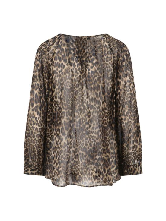 26SS 닐리로탄 블라우스 561 W1722VINTAGE LEOPARD PRINT Brown - NILI LOTAN