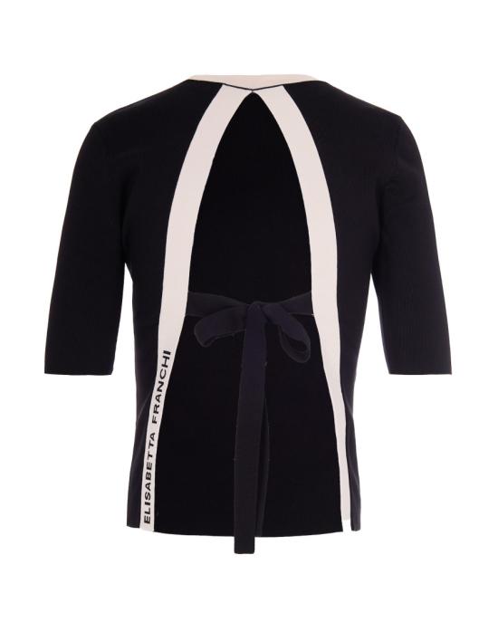26SS 엘리자베타프랜치 스웨터 4410579 Black - ELISABETTA FRANCHI