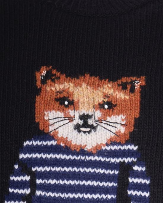 25FW 메종키츠네 스웨터 6578028 Black - MAISON KITSUNE